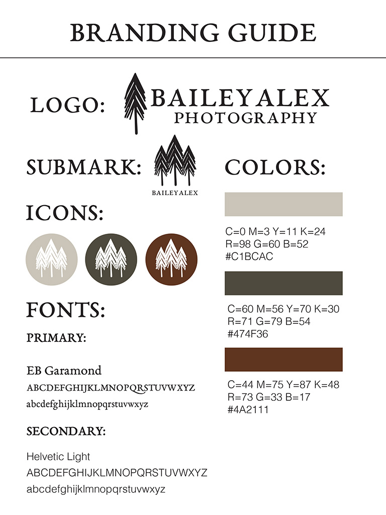 Bailey Alex Photography Branding