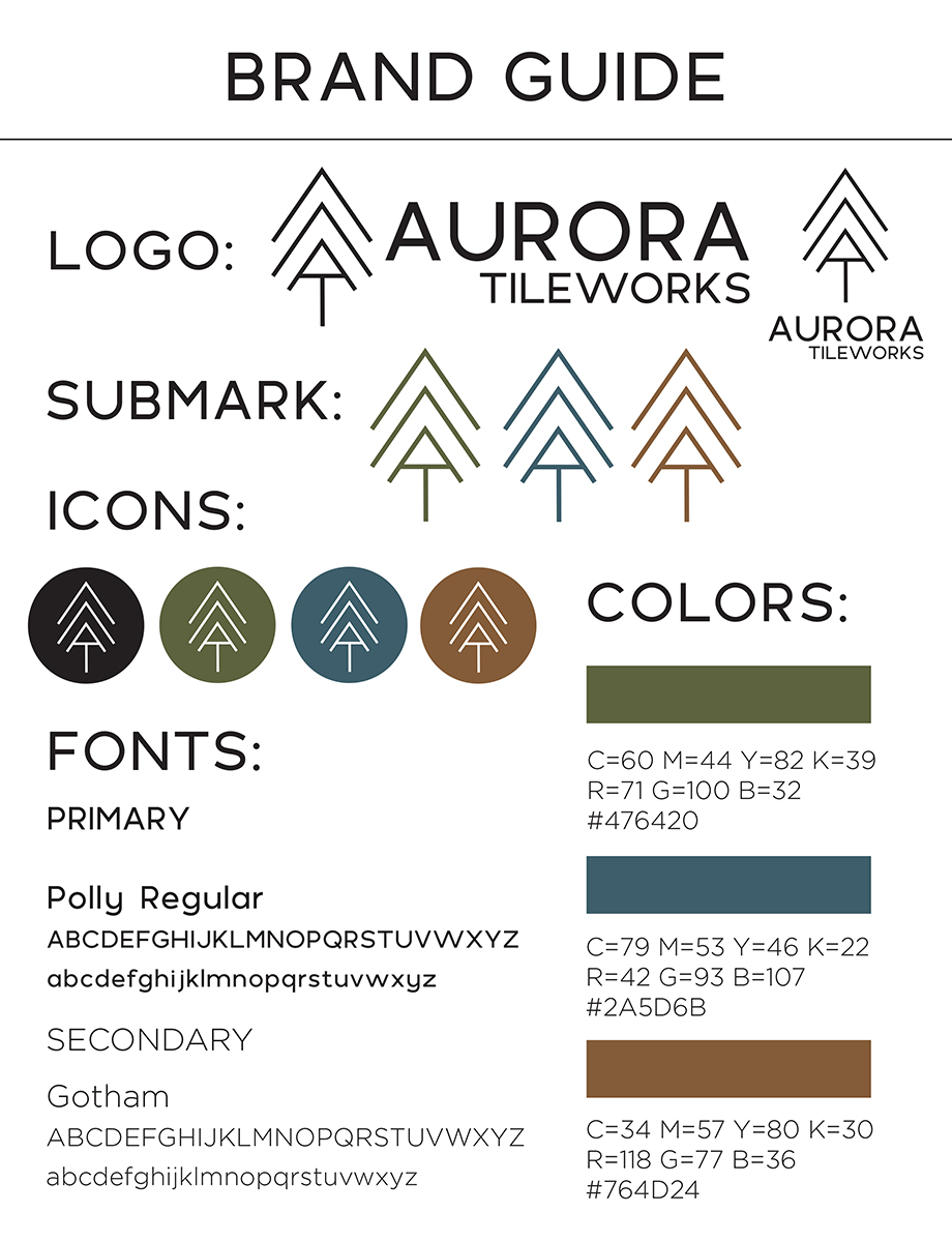 Aurora Tileworks Branding