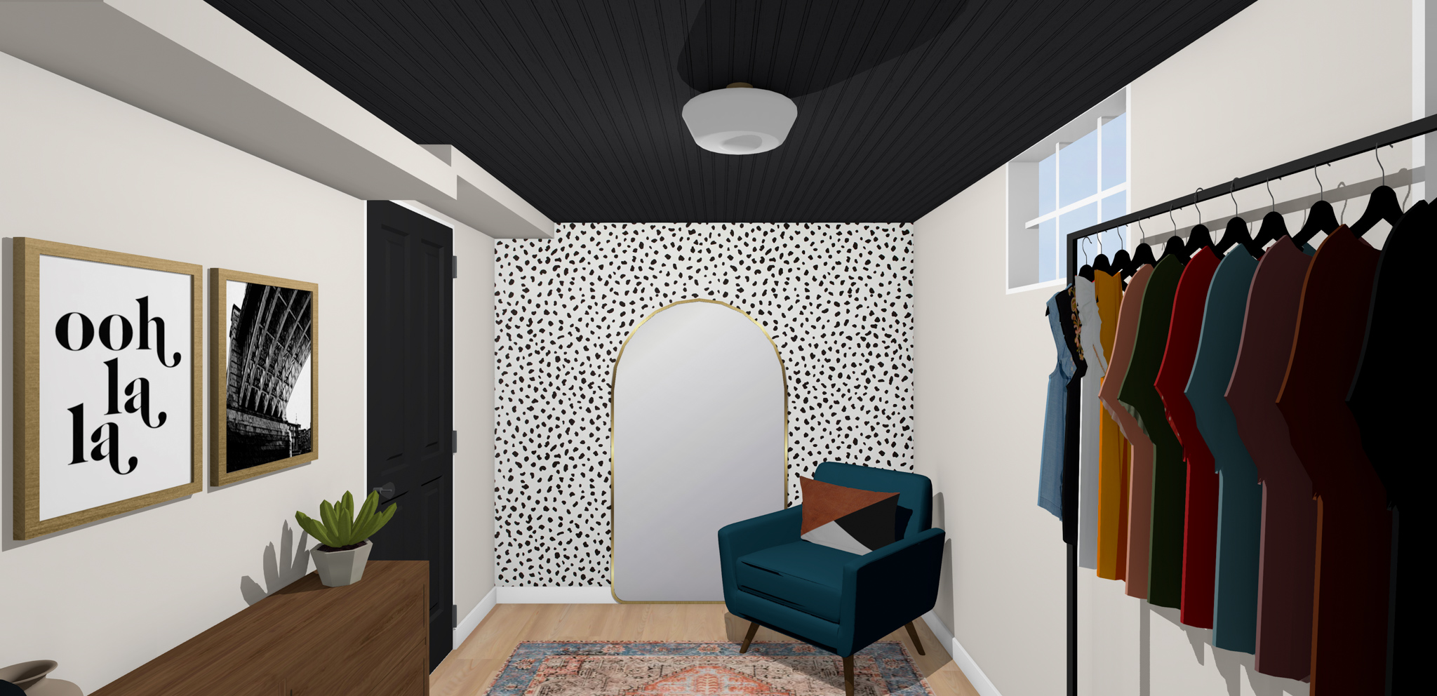 Scandinavian Eclectic Closet Renderings