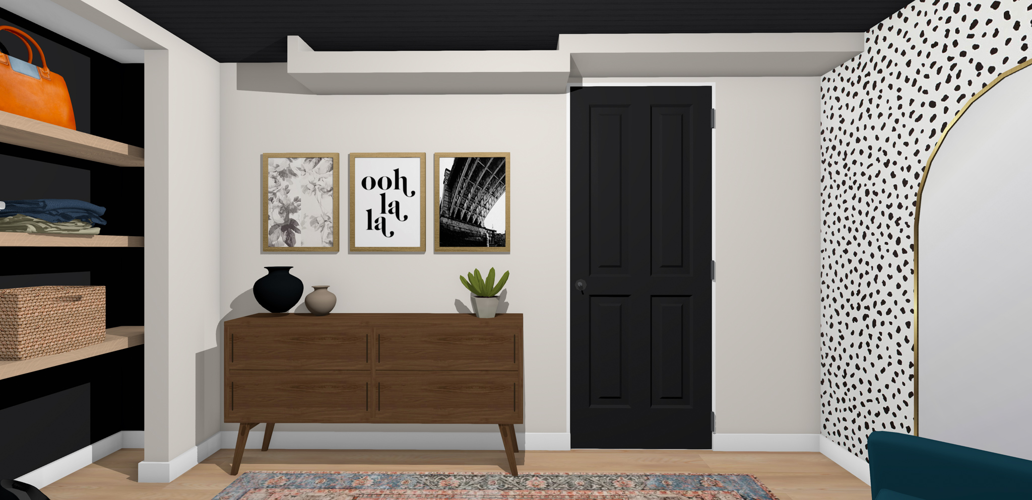 Scandinavian Eclectic Closet Renderings