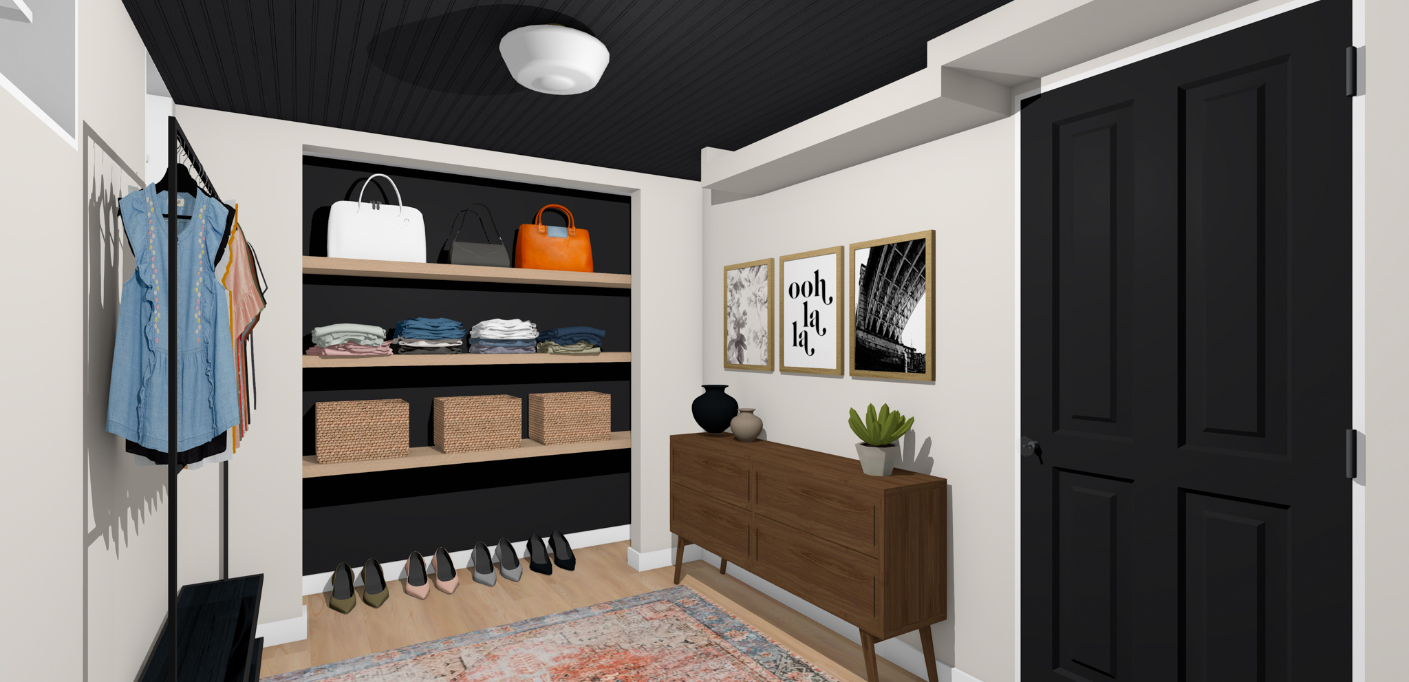 Scandinavian Eclectic Closet Renderings