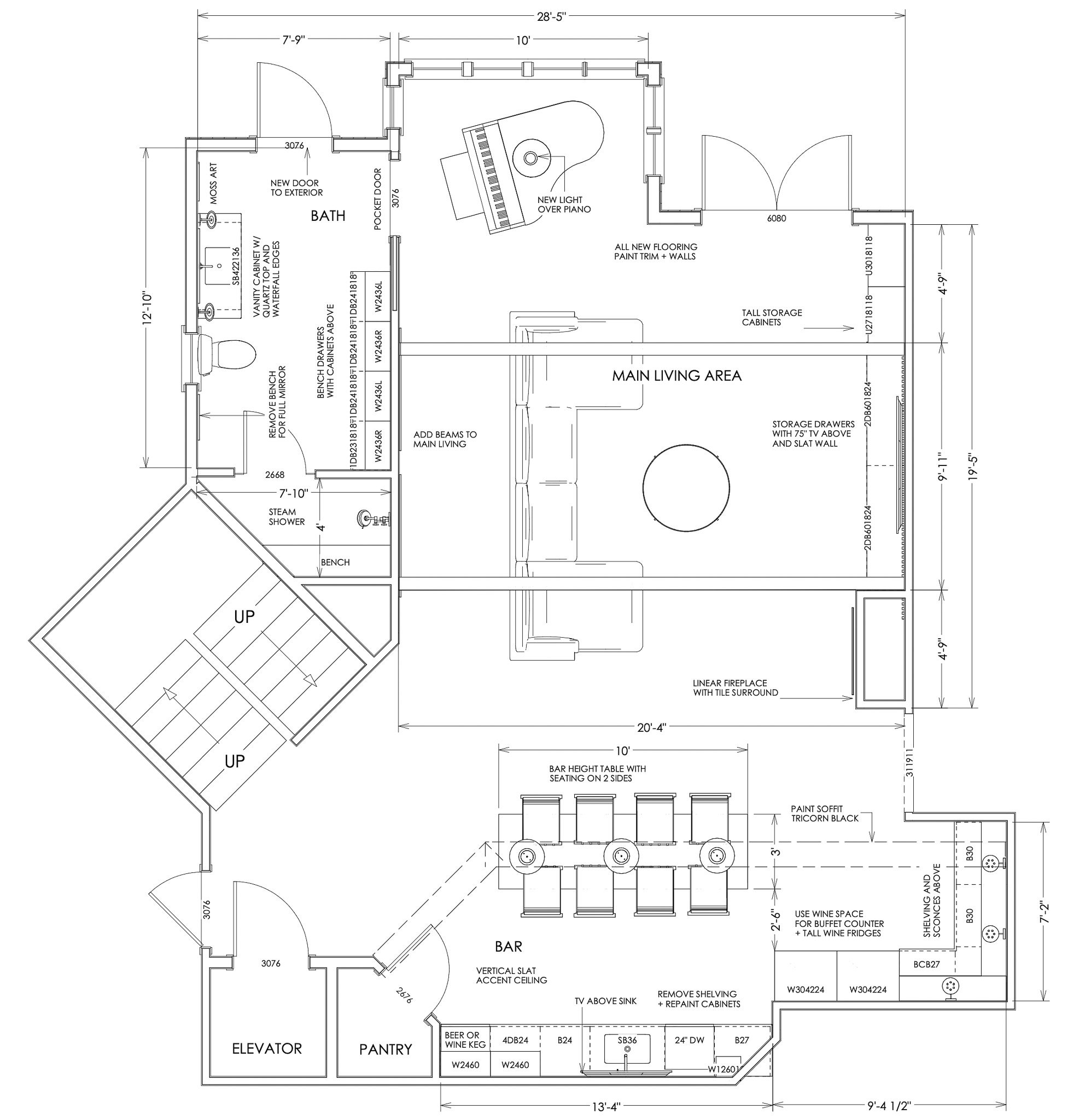 Modern Organic Lower Level Transformation - Willaby Way