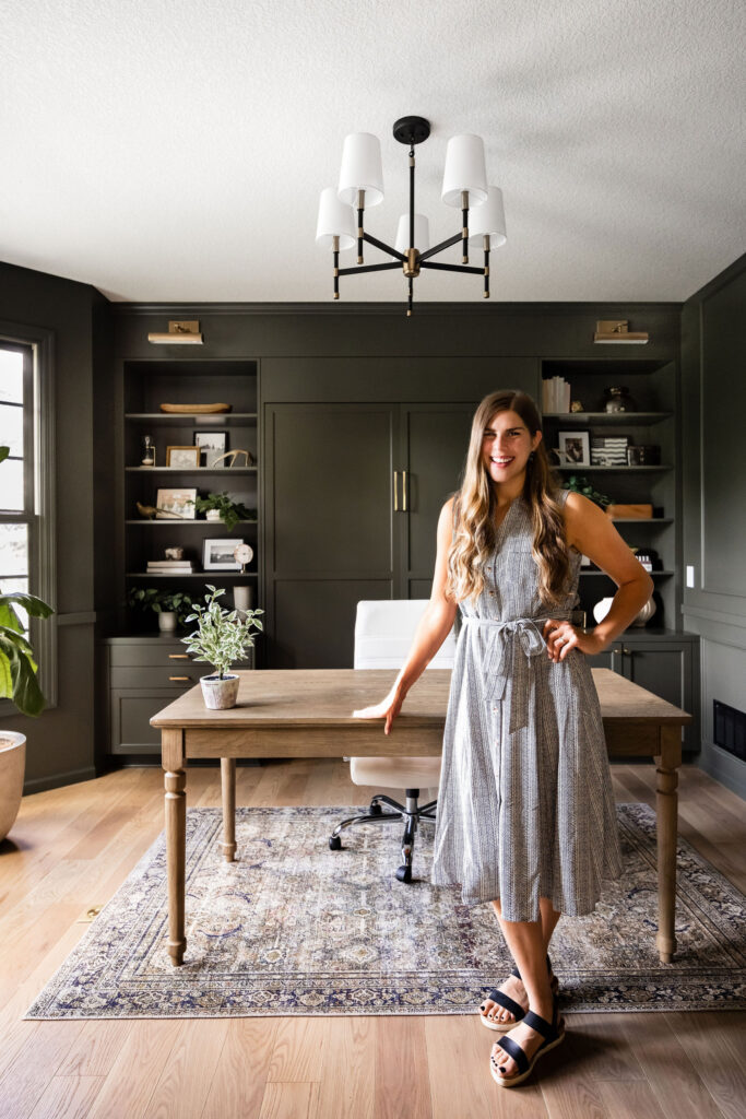 The Perfect Moody Color Drenched Office Design - Willaby Way